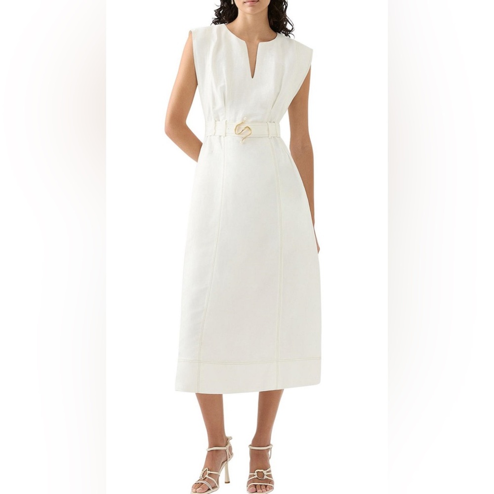 AJE Beacon Structured Midi Dress EUC AUS 8 US 4